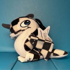 Neopets 2005 McDonald's Happy Meal Toy - Checkered Flotsam Plush w/ Anubis clip